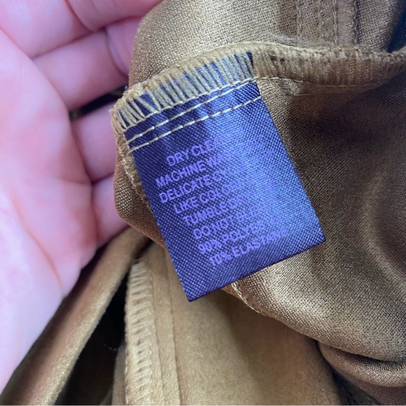 Hale Bob Brown Ultra Suede Skinny Pants - Picture 7 of 9